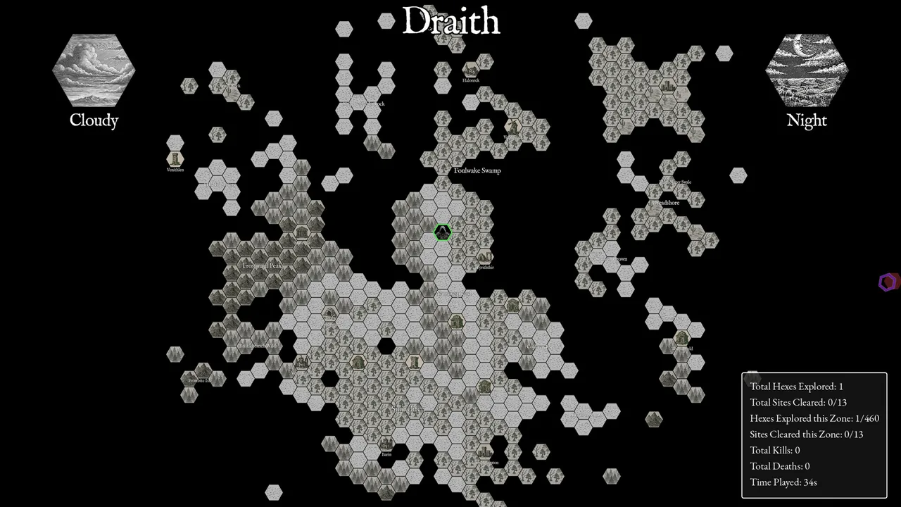 HEXCRAWL 遊戲畫面