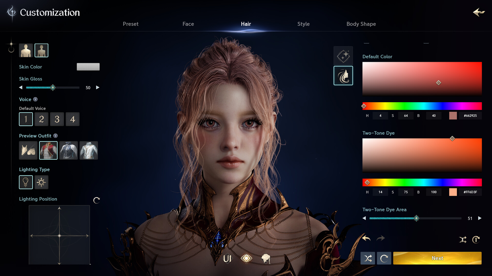 AION 2 遊戲截圖 — 角色創建