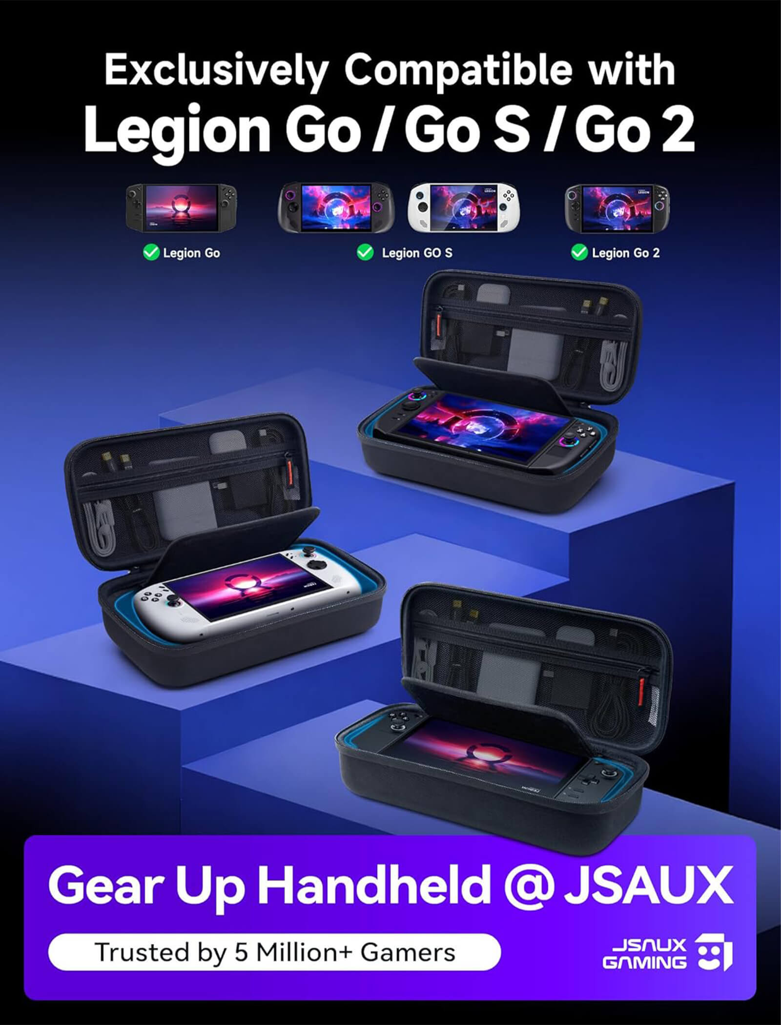官方相容性圖卡列出 Legion Go、Legion Go S 與 Legion Go 2